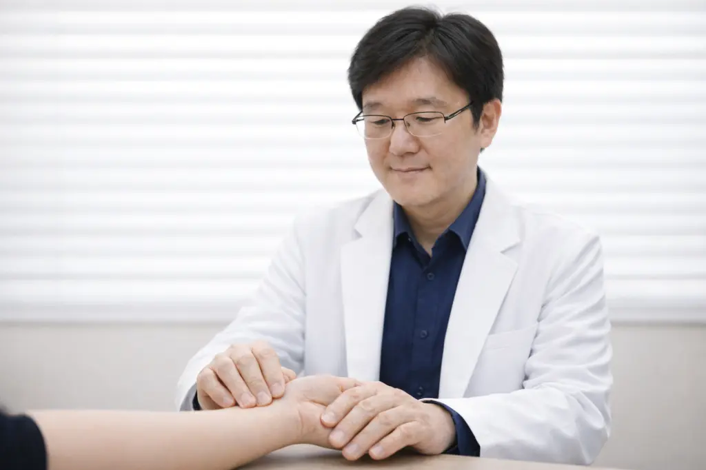 환자의 상태를 살피는 오현우 대표원장