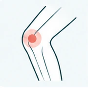 무릎의 불편한 부위를 표시한 일러스트